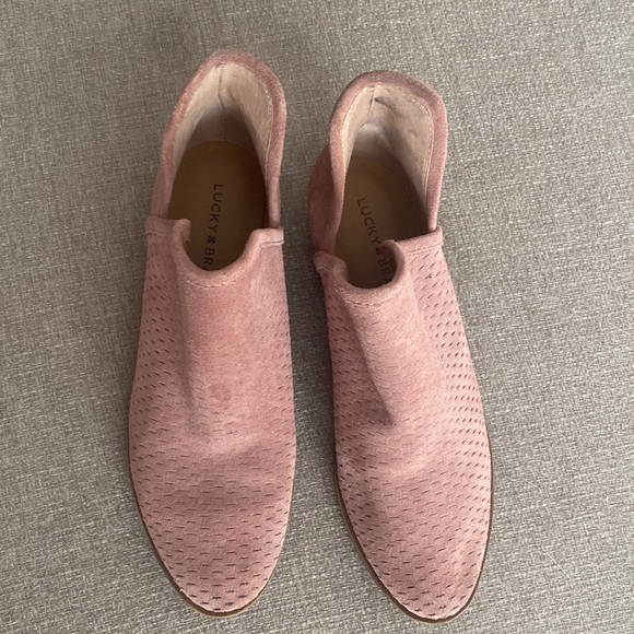 Lucky brand baley suede ankle bootie - blush pink - Picture 4 of 5